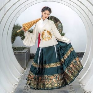 Ma Mian skirt Chinese style horse face skirt hanfu